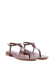 Sandália Salto Bloco Rasa com Aplique de Flor SDI-12208 - CA