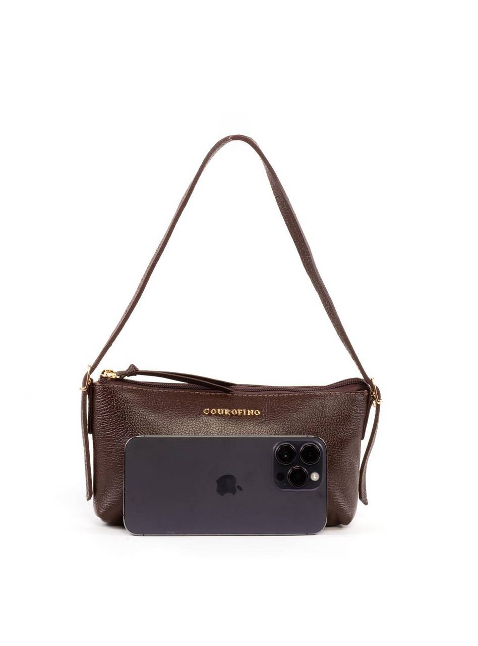 Bolsa Baguete Alça Mini Fivelas - Cacau BSI-6382 - CA