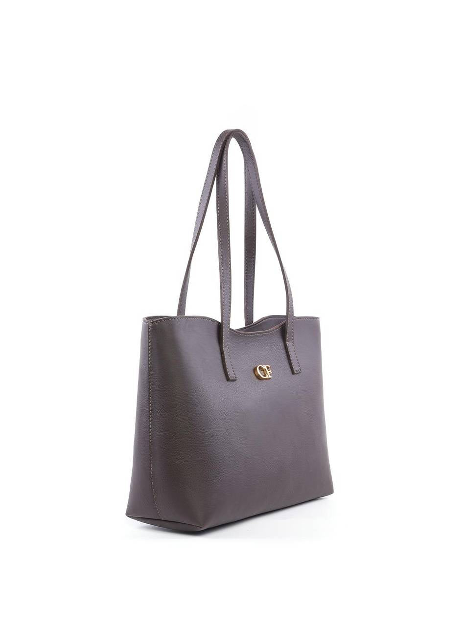 Bolsa Tote com Borda Ondulada - Cacau BSI-6158 - CA