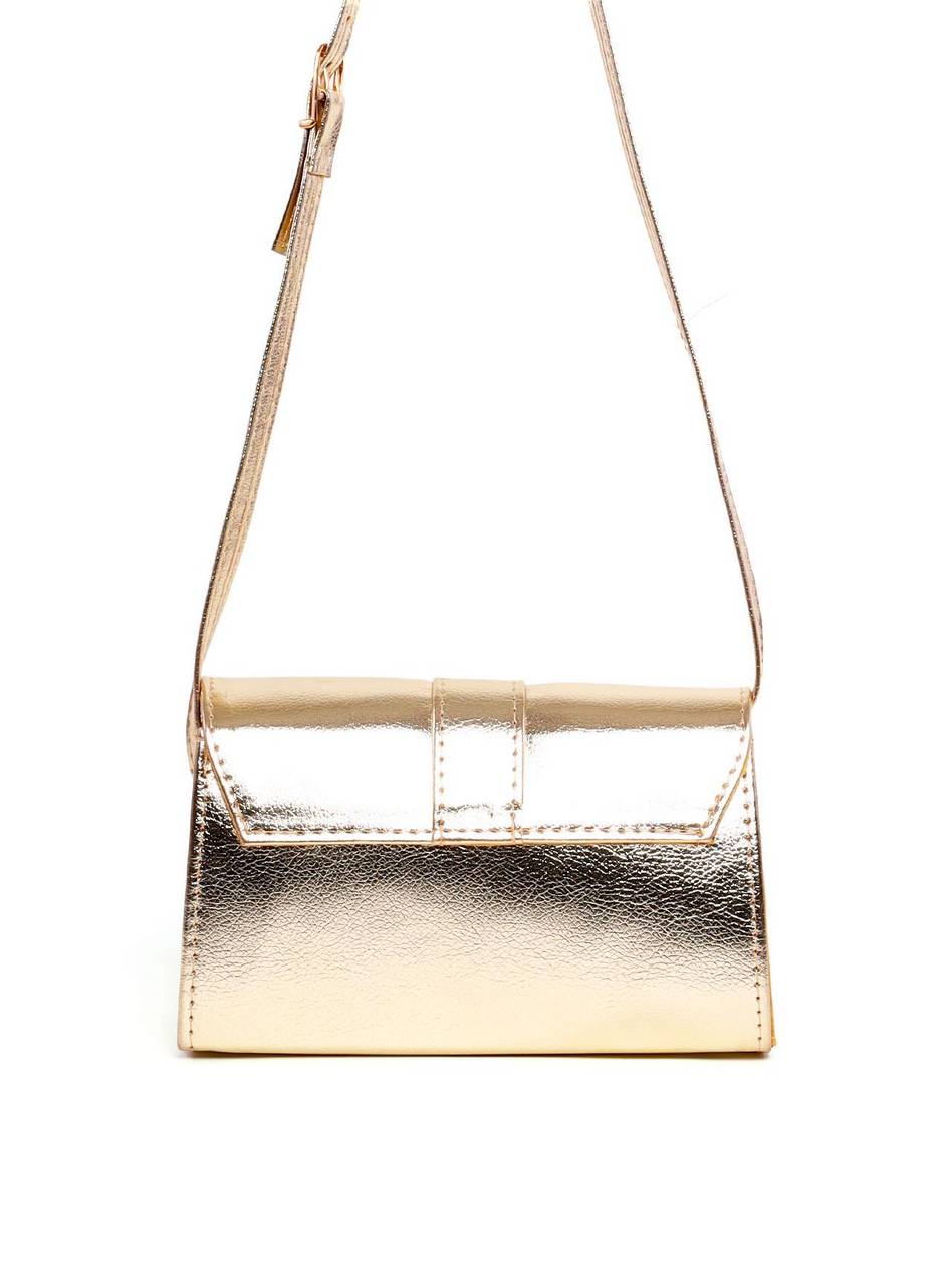 Bolsa Satchel Transversal Retangular - Ouro BSI-6074 - AU