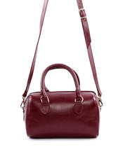 Bolsa Baú com Alça Dupla e Charm - Vinho BSI-6059 - VI