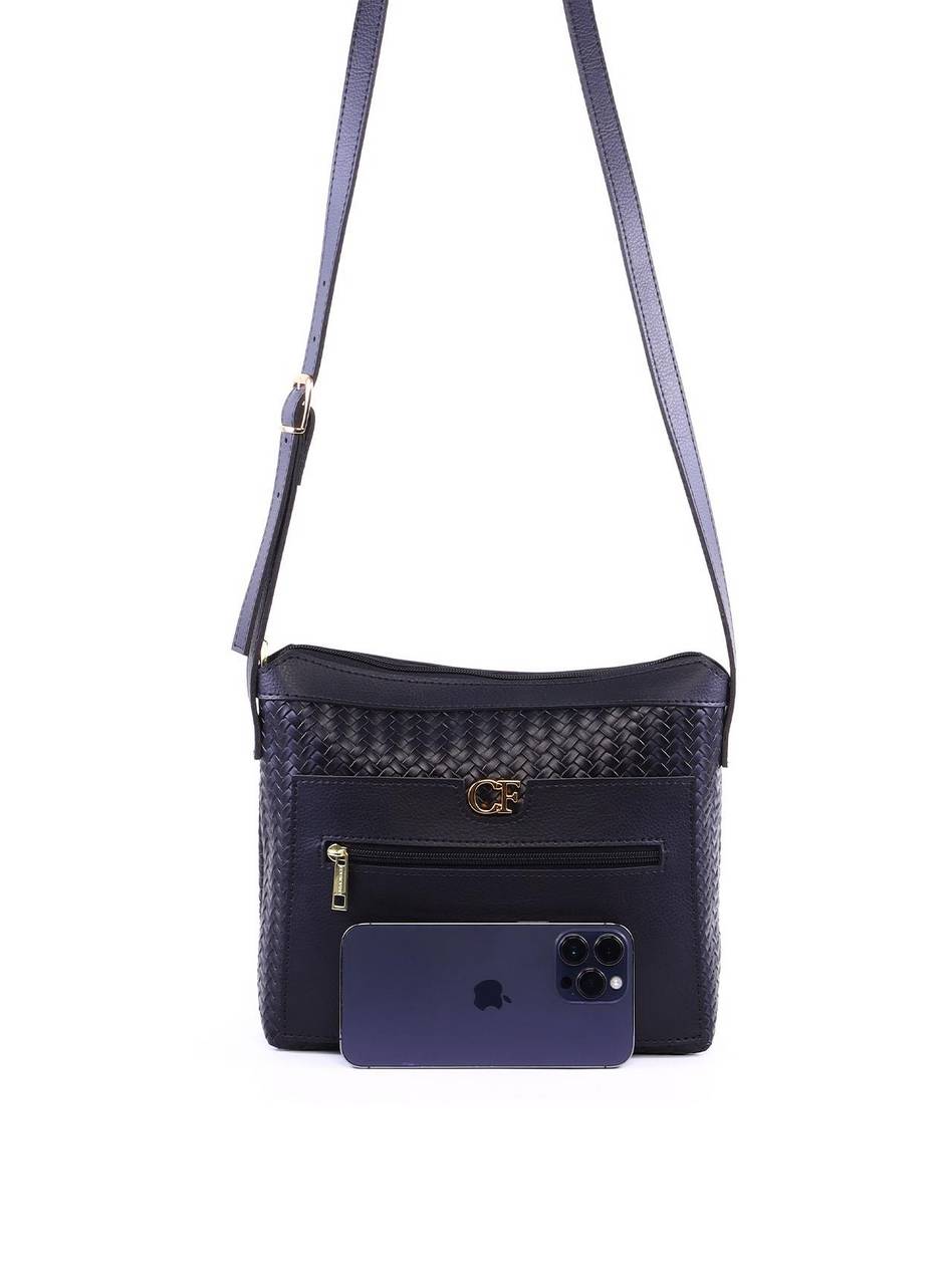 Bolsa Tote Transversal Quadrada - Preta BSI-6355 - PR