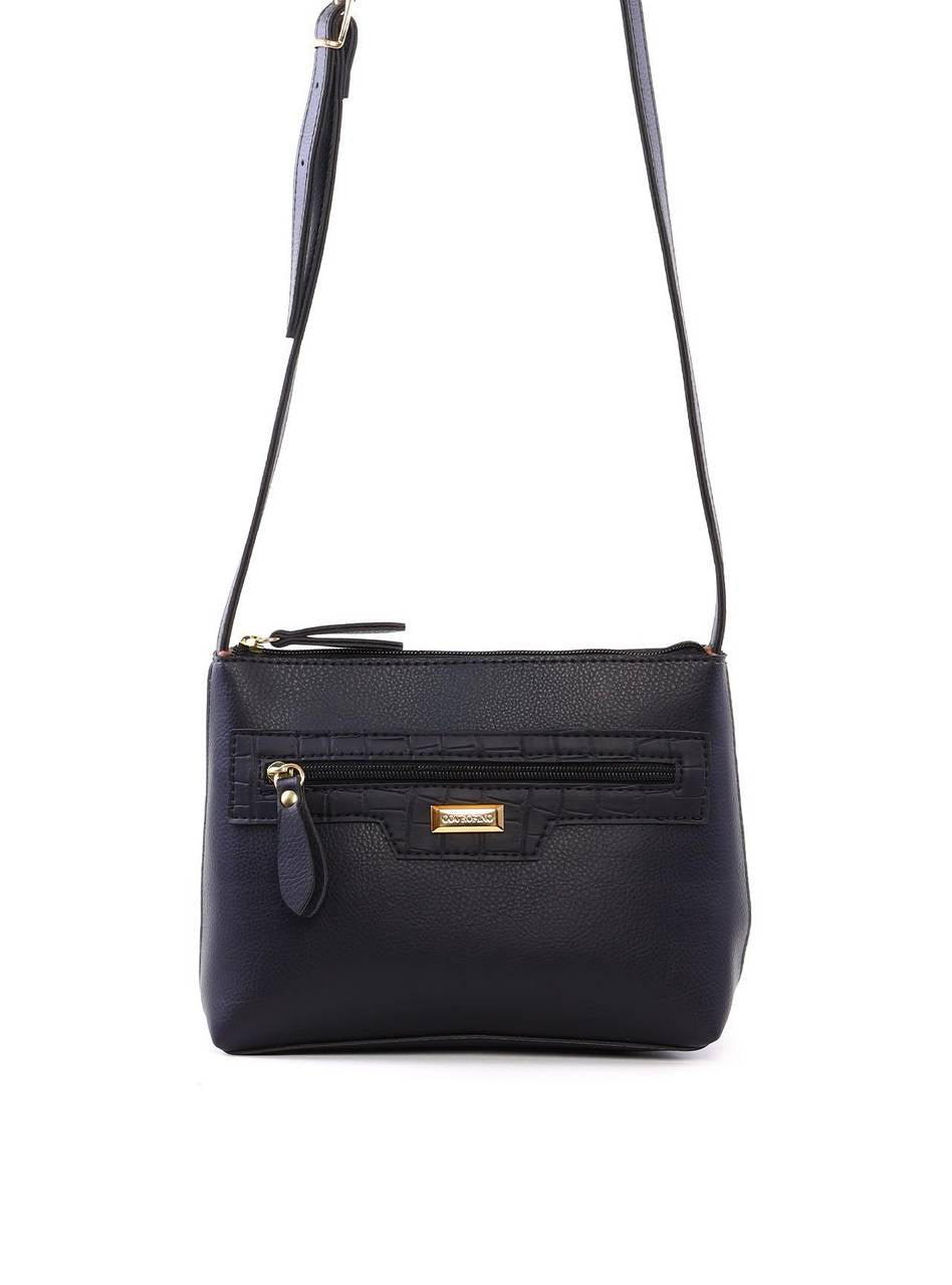 Bolsa Carteiro Transversal com Bolso Frontal - Preta BSI-6191 - PR