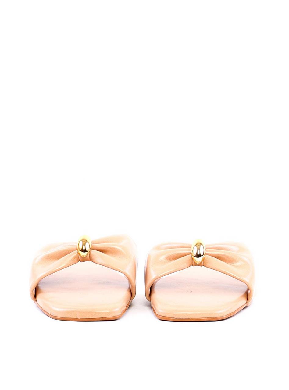 Rasteira Drapeada Enfeite Orgânico - Nude SDI-11983 - NU