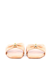 Rasteira Drapeada Enfeite Orgânico - Nude SDI-11983 - NU