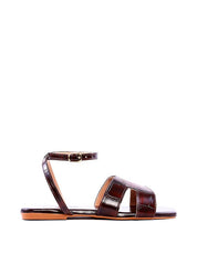 Rasteira Recorte H Fecho Fivela - Cacau SDI-11987 - CA