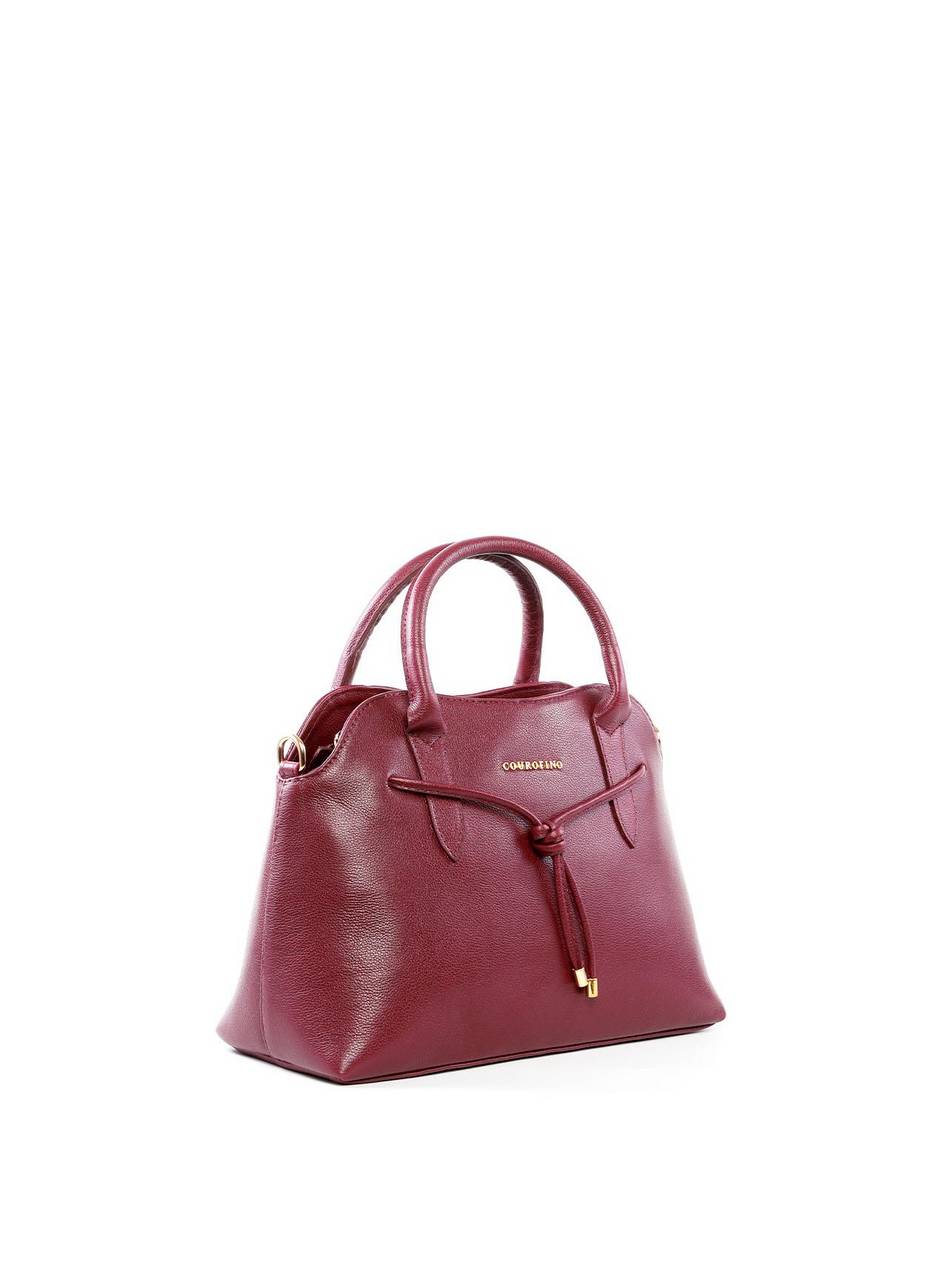 Bolsa Tote Média com Cordão Frontal - Vinho BSI-6471 - VI