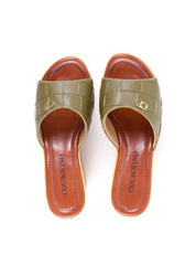 Tamanco Plataforma com Tira Tressê - Verde BSI-11860 - VD