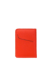 Porta-Cartão Simples Couro Detalhe Bolinhas Laranja PRI-063 - LR
