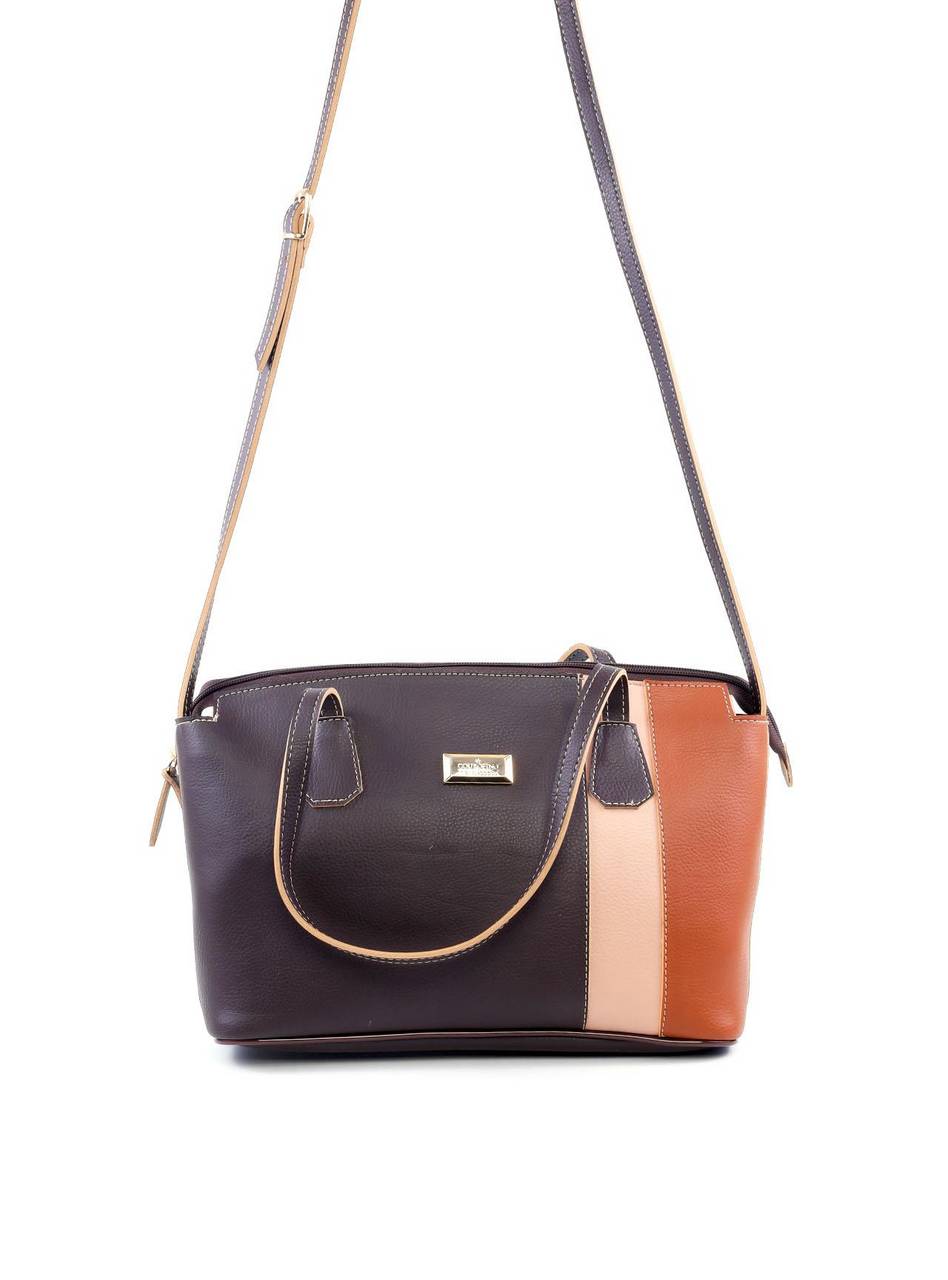 Bolsa Tote com Alça Dupla e Recortes na Vertical - Cacau BSI-6125 - CA