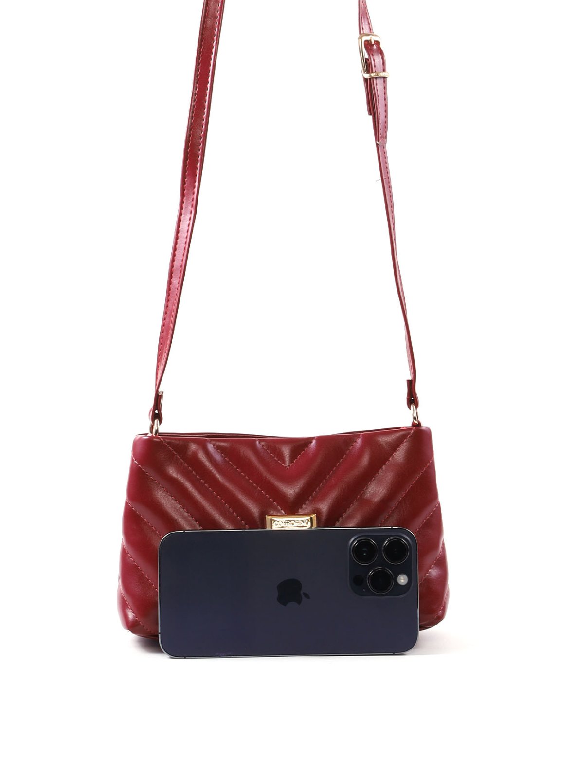 Bolsa Transversal Matelassê em V com Bolso Traseiro BSI-6551 - VE