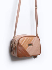 Bolsa Bag Couro Transversal Vassourinha Nude BSI-5078 - NU