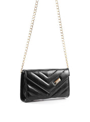 Bolsa Clutch Transversal em Matelassê - Preta BSI-6424 - PR
