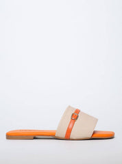 Sandália Feminina Rasteira Slide - Laranja SDI-11543 - LR