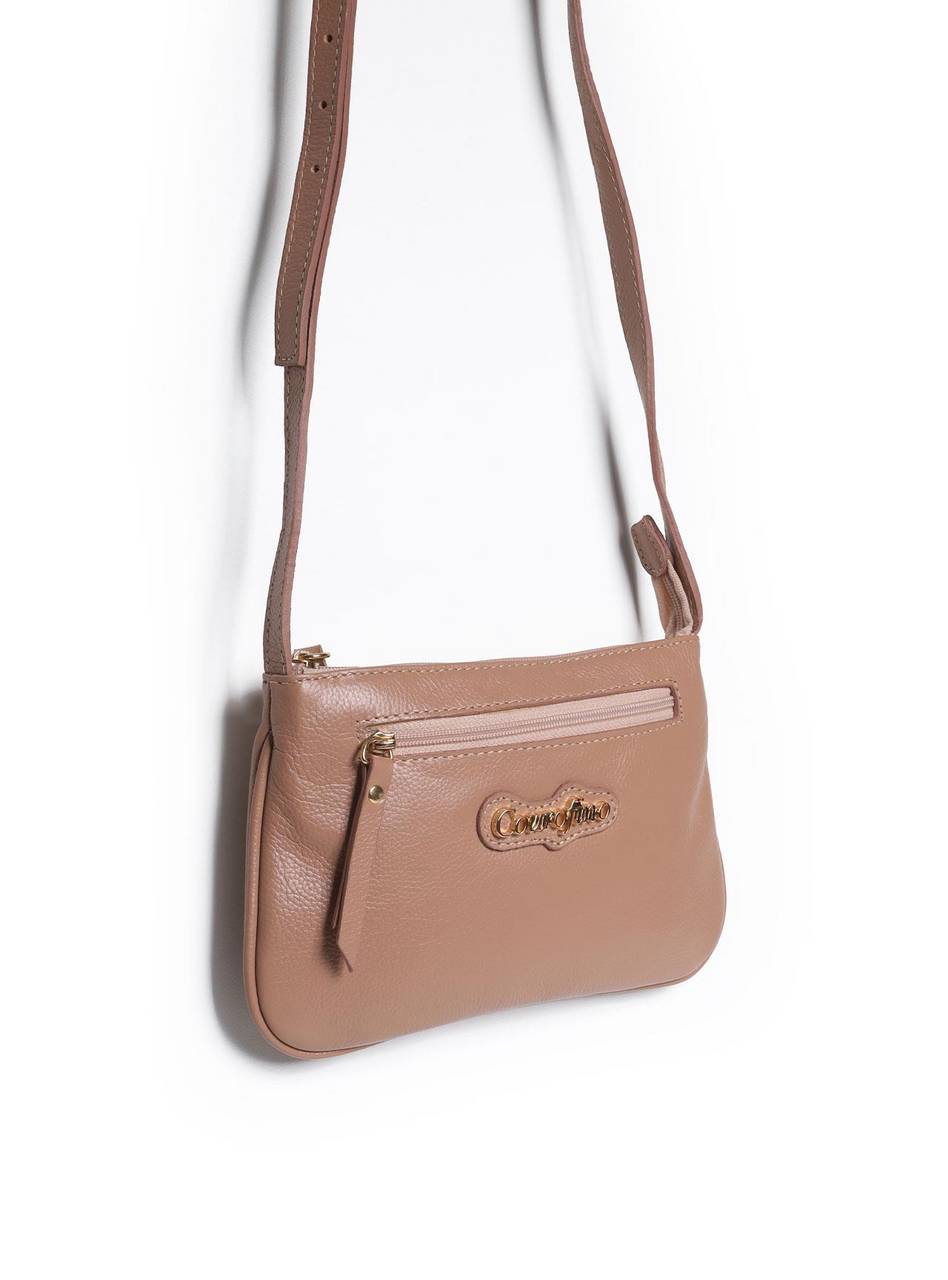 Bolsa Clutch Pequena Puxador Tiras Nude BSI-4089 - NU