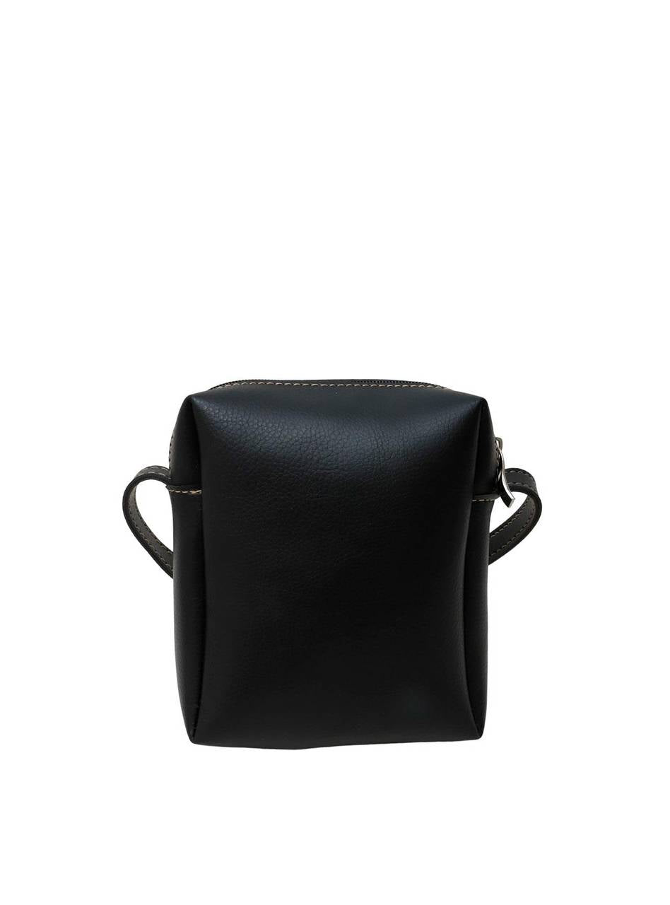 Bolsa Bag Pequena Transversal Costura Trançada Preta BSI-5466 - PR