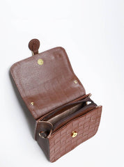 Bolsa Bag Pequena Lingueta Fivela Cacau BSI-5855 - CA