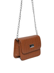 Bolsa Saddle Pequena Estruturada Alça Transversal Castor BSI-5724 - CS