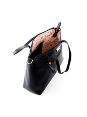 Bolsa Tote Transversal com Bolso Frontal - Preta BSI-6057 - PR