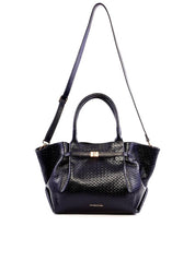 Bolsa Tote com Drapeado e Alça Dupla - Preta BSI-6275 - PR