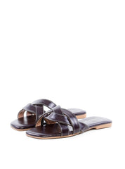 Rasteira com Tiras Largas Entrelaçadas - Cacau SDI-11917 - CA