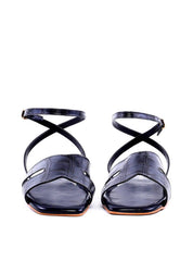 Rasteira Recorte H Fecho Fivela - Preta SDI-11987 - PR