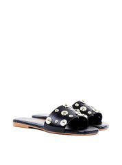 Rasteira Slide com Rebites - Preta SDI-11896 - PR