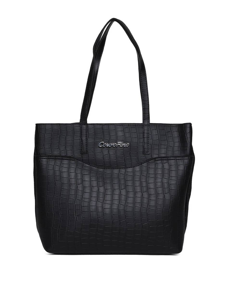Bolsa Shopper Tiracolo com Bolso Aberto - Preta BSI-5655 - PR