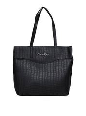 Bolsa Shopper Tiracolo com Bolso Aberto - Preta BSI-5655 - PR