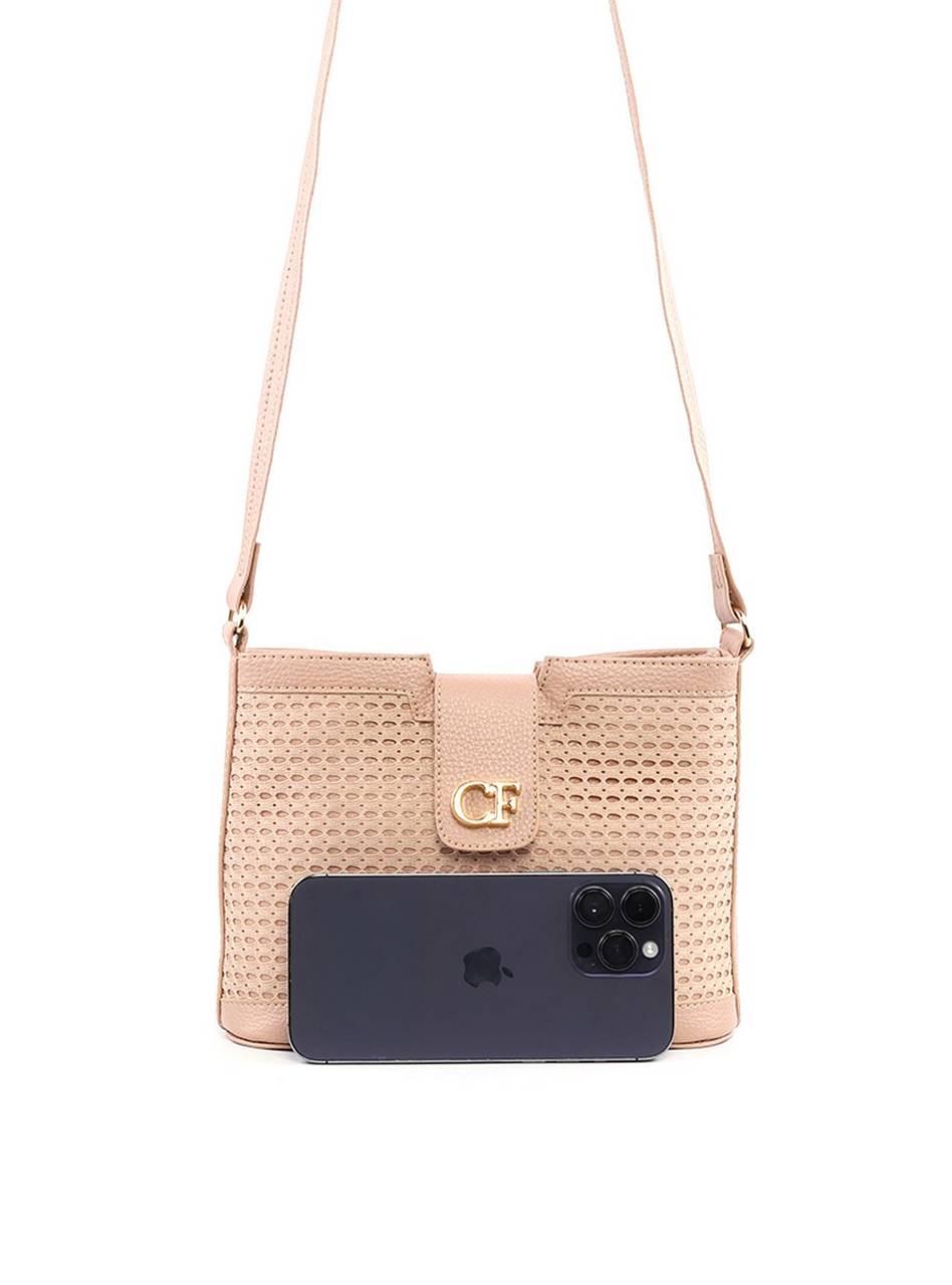 Bolsa Transversal Detalhe Tela Frontal - Nude BSI-6377 - NU
