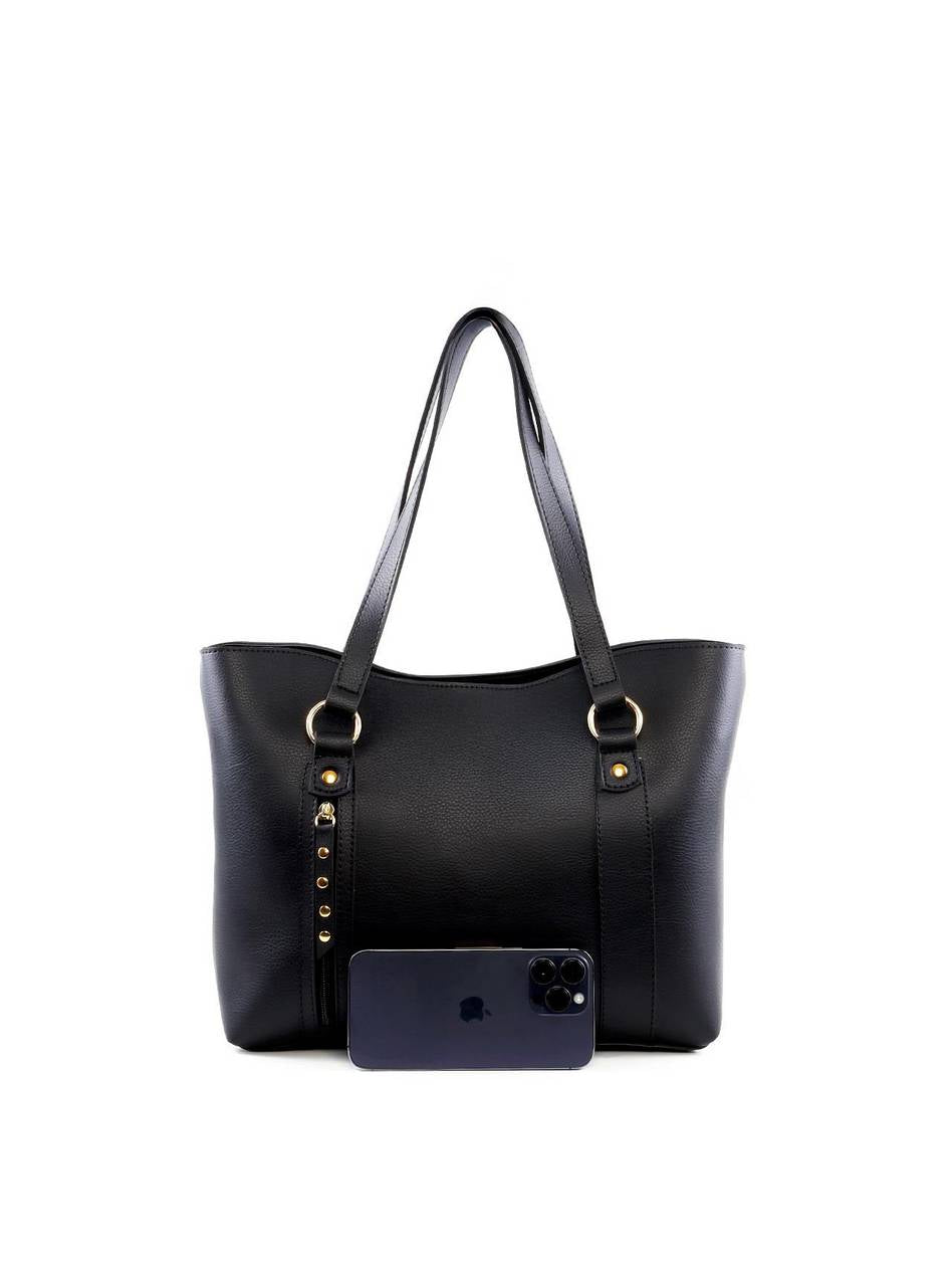 Bolsa Shopper com Rebites - Preta BSI-6420 - PR