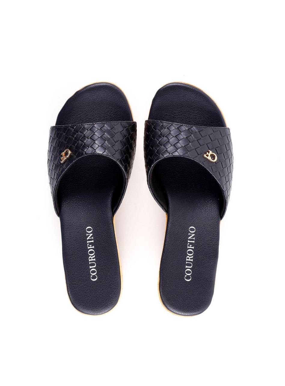 Tamanco Anabela Tira Única em Tresse - Preta SDI-11969 - PR