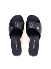 Tamanco Anabela Tira Única em Tresse - Preta SDI-11969 - PR