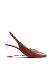 Scarpin Slingback com Salto Anabela em Acrílico - Castor SDI-12067 - CS