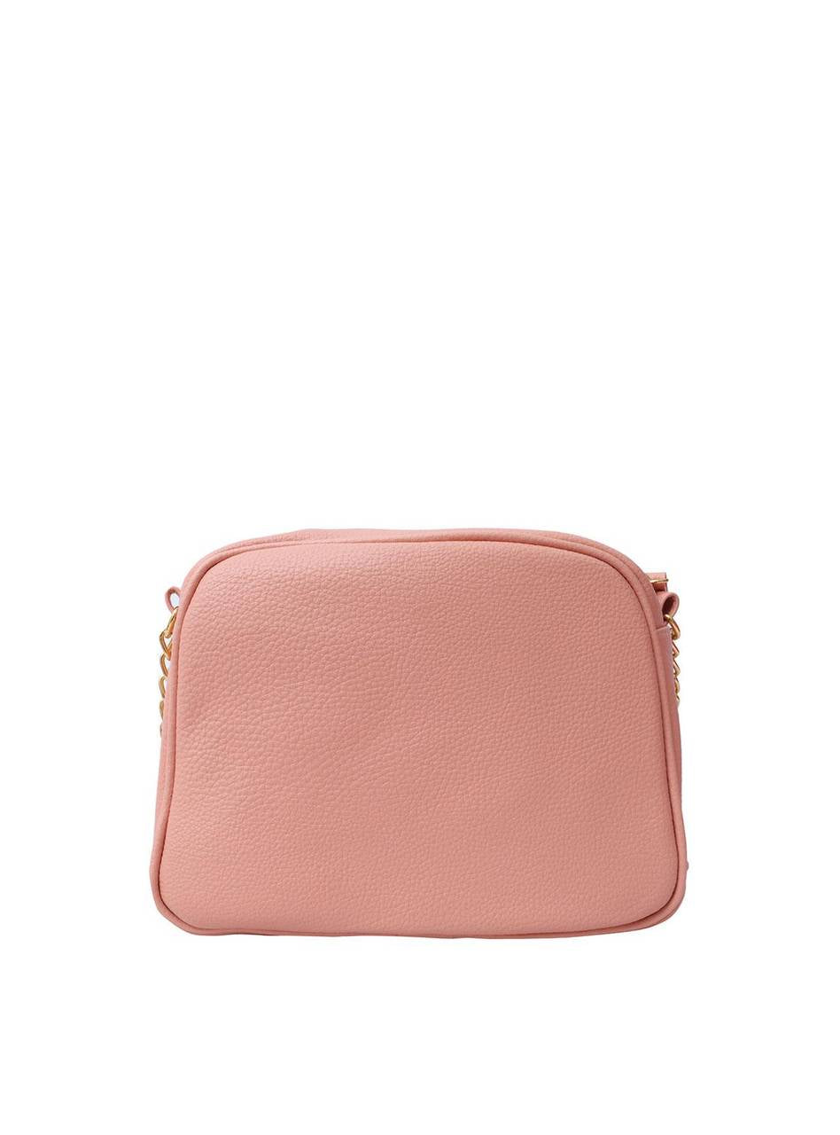 Bolsa Bag Média Transversal Alça Corrente Rosa BSI-5406 - RS