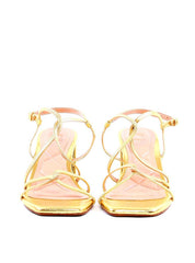 Sandália Bloco com Tiras Entrelaçadas - Ouro SDI-11935 - AU