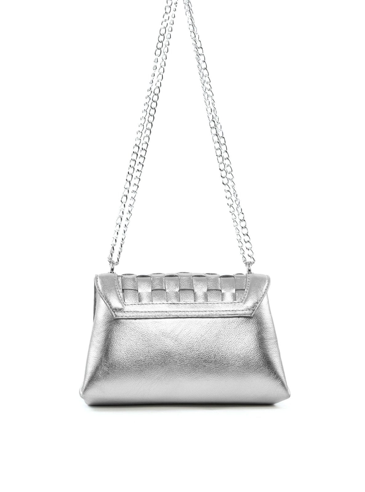 Bolsa Satchel Pequena com Recortes e Corrente BSI-6541 - PT