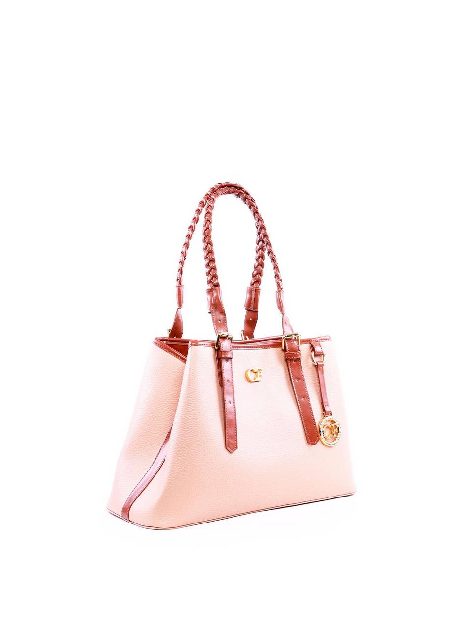 Bolsa Jace Bucket Alça Trançada - Nude BSI-6315 - NU