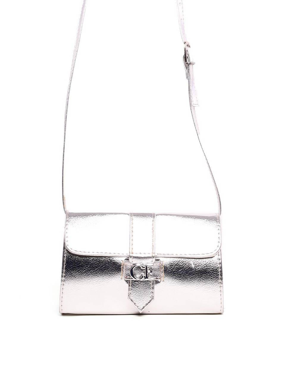 Bolsa Satchel Transversal Retangular - Prata BSI-6074 - PT