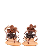 Rasteira Tiras Finas Enfeite Duas Flores - Castor SDI-12035 - CS