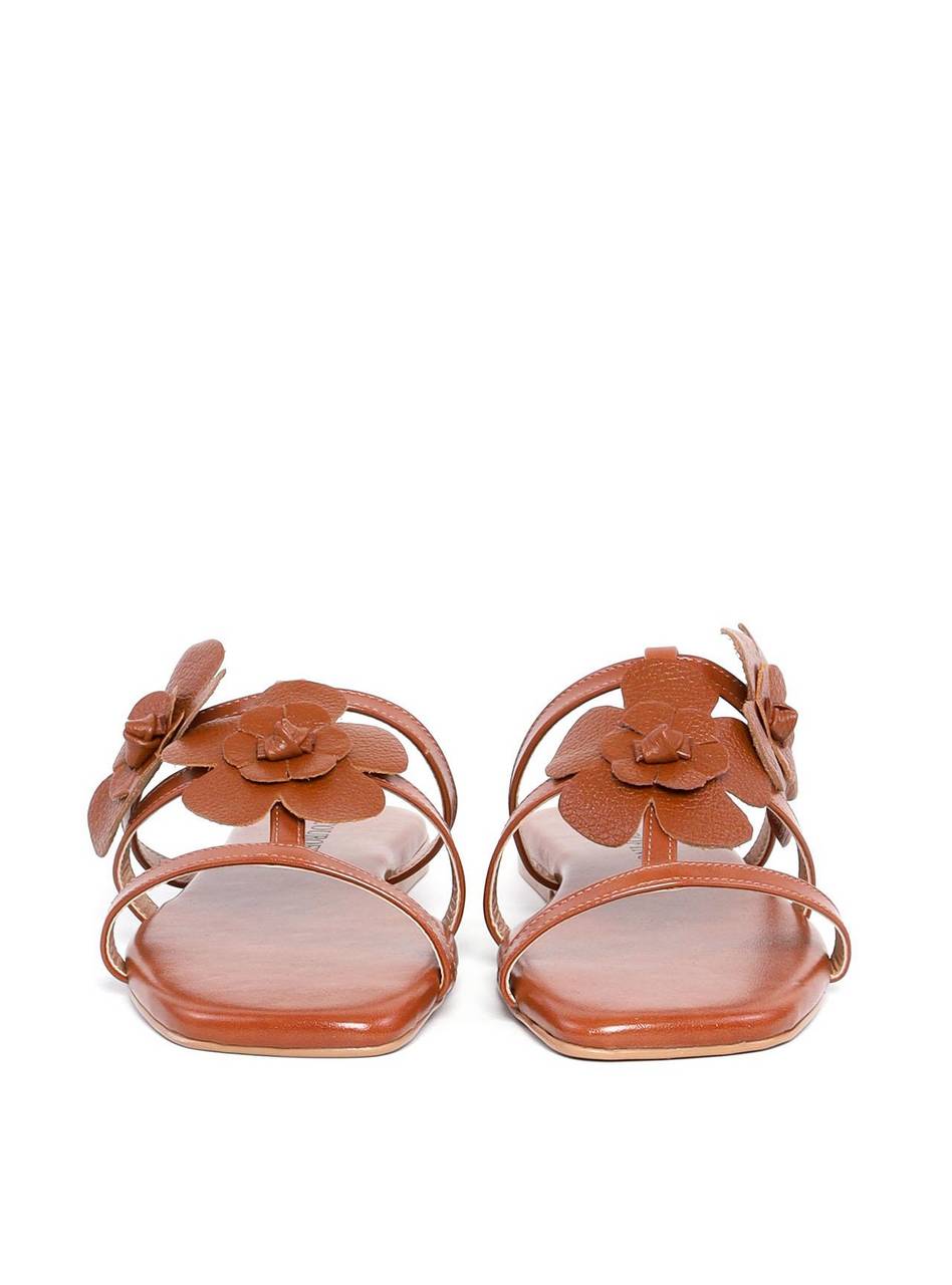 Rasteira Slide com Duas Flores - Castor SDI-11848 - CS
