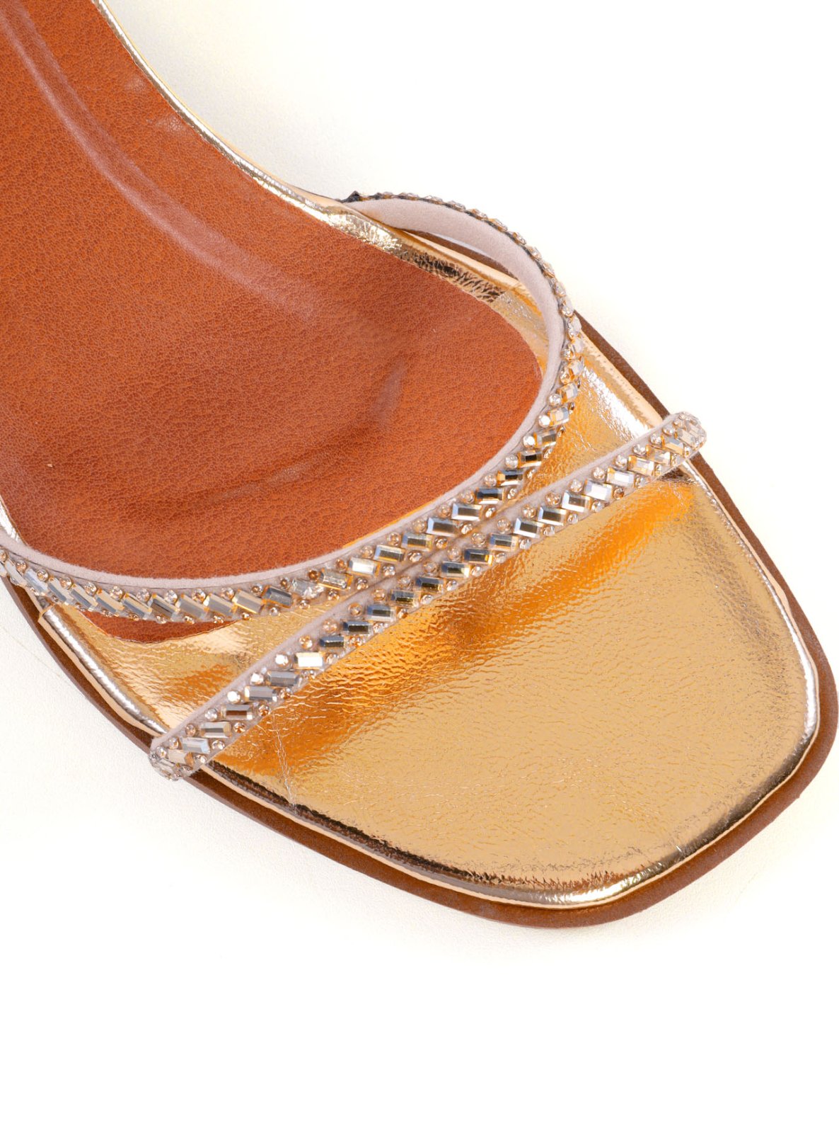 Sandália Salto Bloco Médio com Strass SDI-12245 - AU