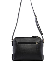 Bolsa Transversal Média com Detalhe Croco - Preta BSI-6488 - PR