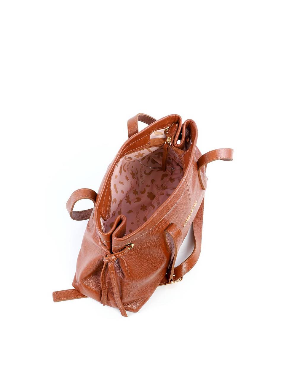 Bolsa Tote de Couro com Ilhós Laterais - Castor BSI-6223 - CS