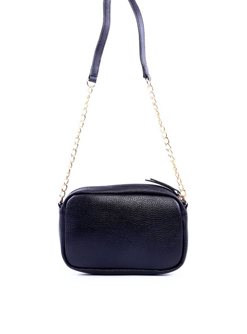 Bolsa Tote Pequena com Alça de Corrente - Preta BSI-6328 - PR