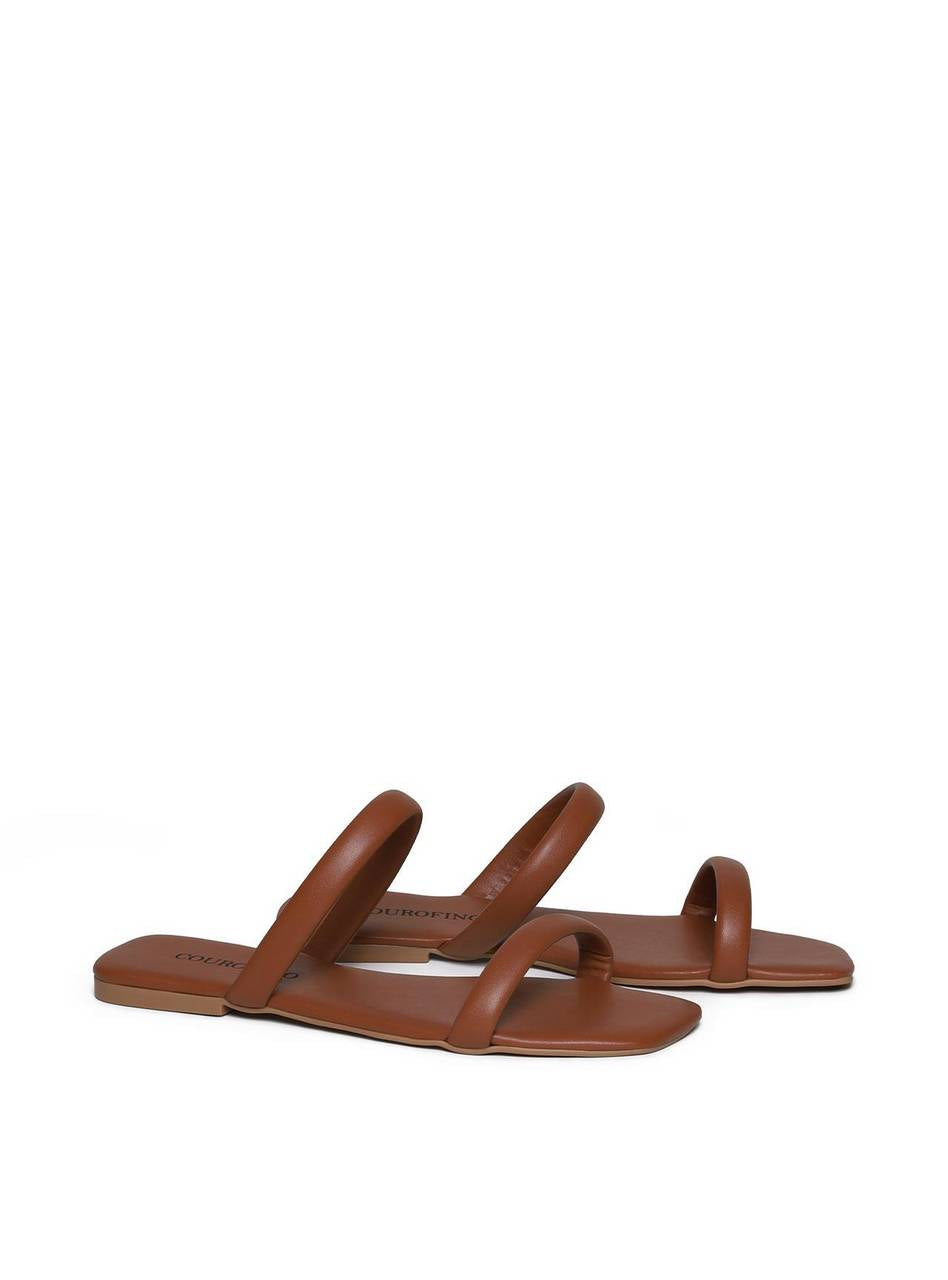 Sandália Feminina Rasteira Duas Tiras - Castor SDI-11620 - CS