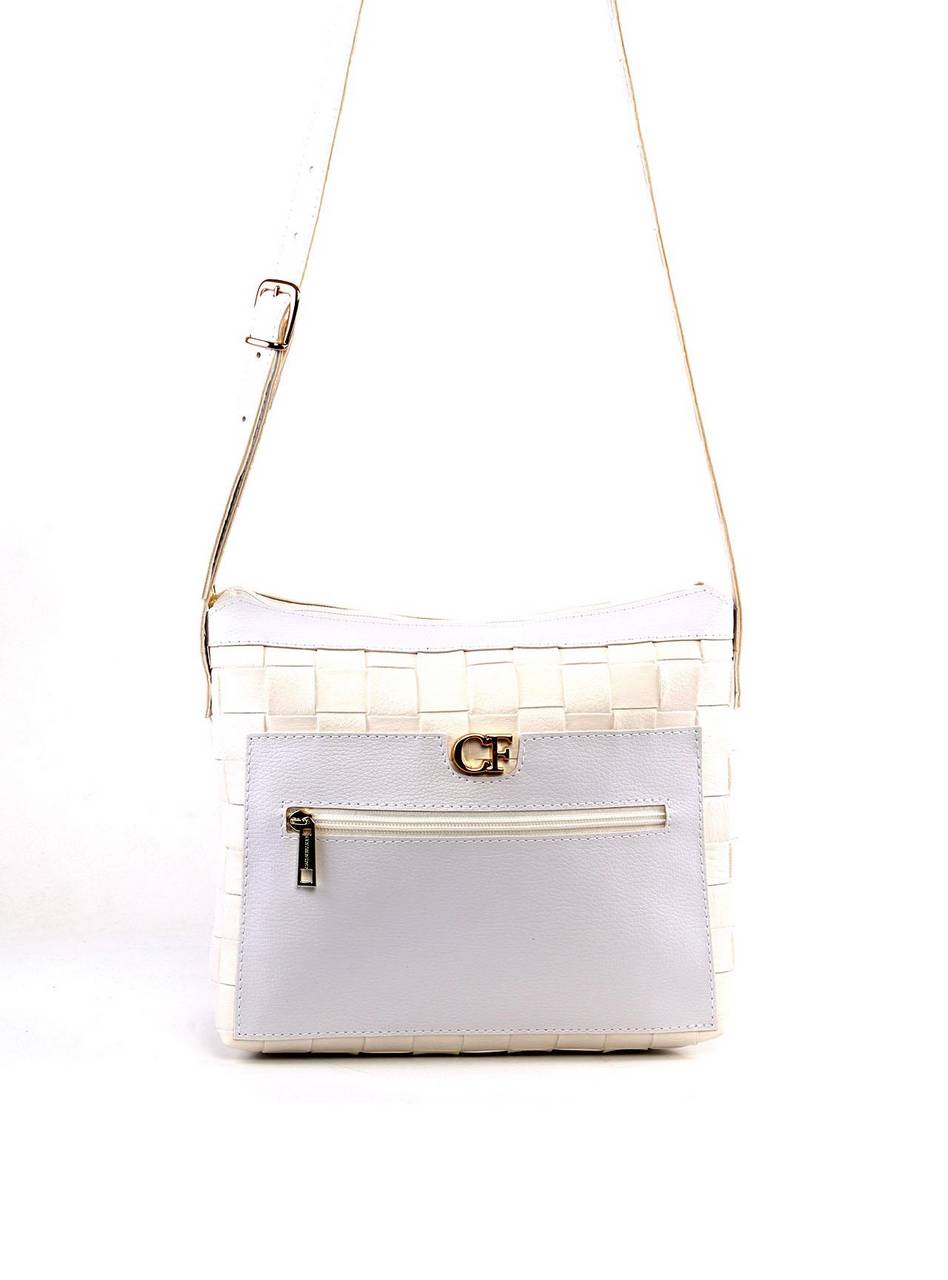 Bolsa Tote Transversal Quadrada - Branca BSI-6355 - BR
