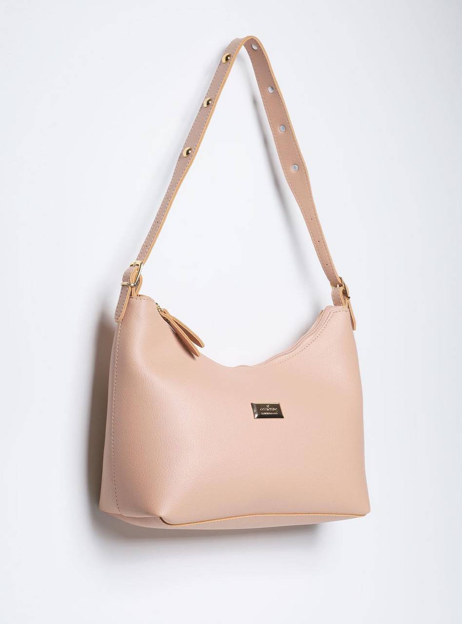 Bolsa Hobo Média Tiracolo Nude BSI-5864 - NU