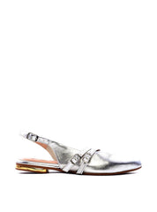 Sandália Slingback com Fivelas Laterais - Prata SDI-11736 - PT
