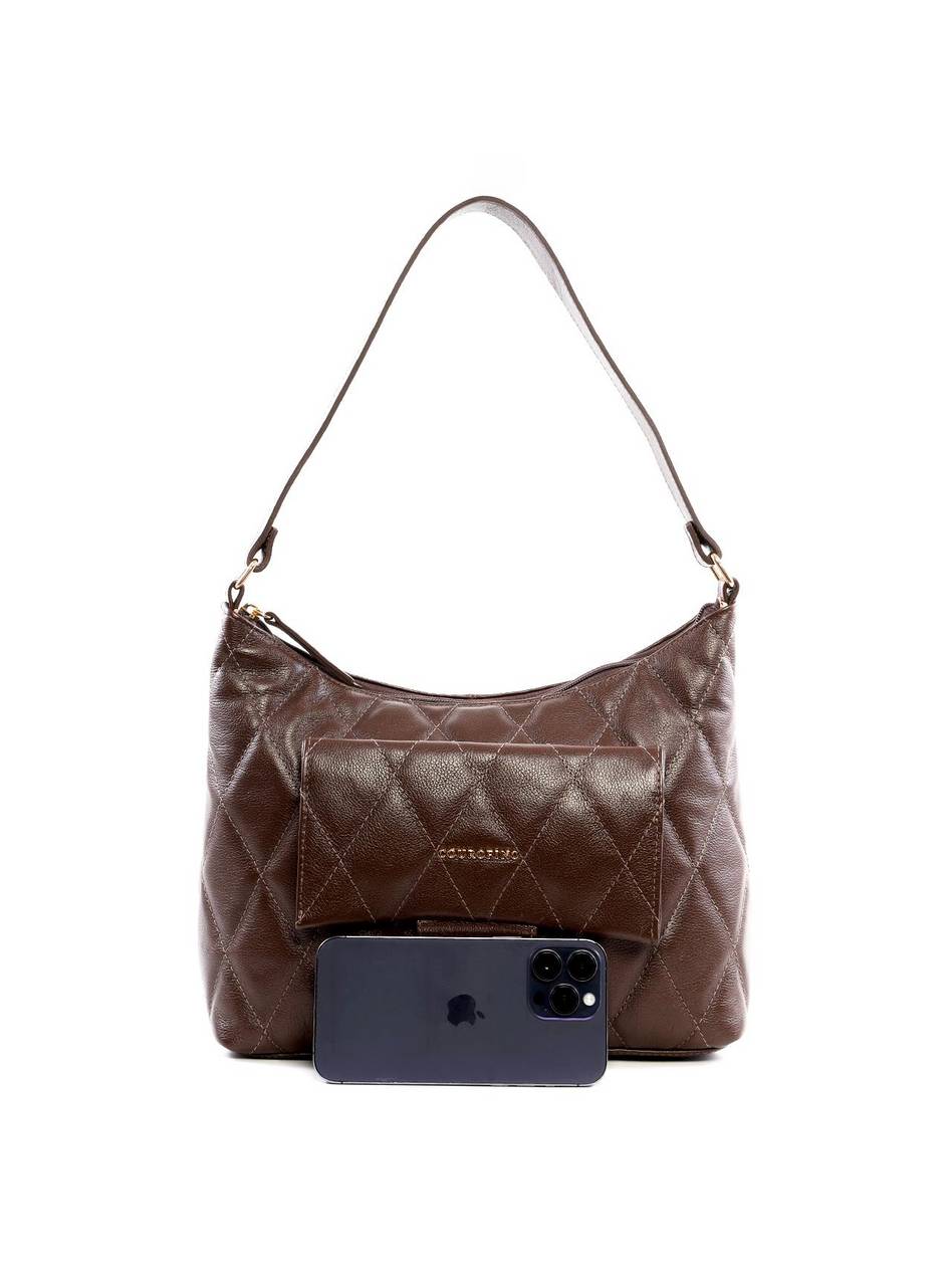 Bolsa Hobo com Costura Aparente - Cacau BSI-6445 - CA